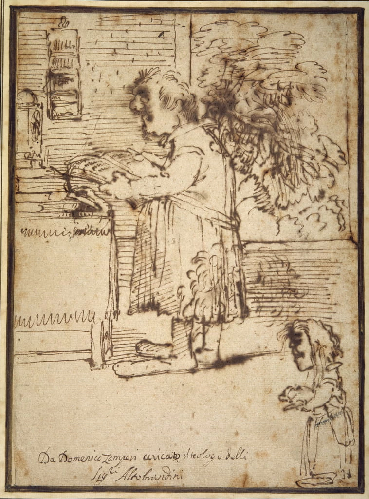 Domenico Zampieri detto Domenichino - 223, Caricatura del teologo Aldobrandini, The Devonshire Collections, Chatsworth